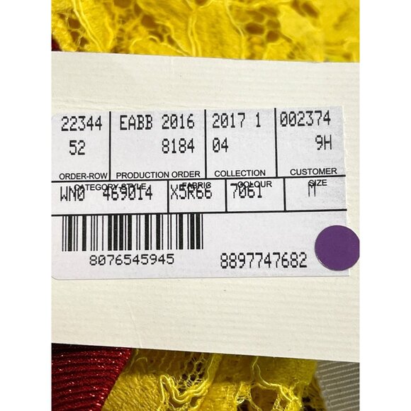 New Gucci Yellow Lace T-shirt Top Mini Dress Tunic Medium - Picture 8 of 8